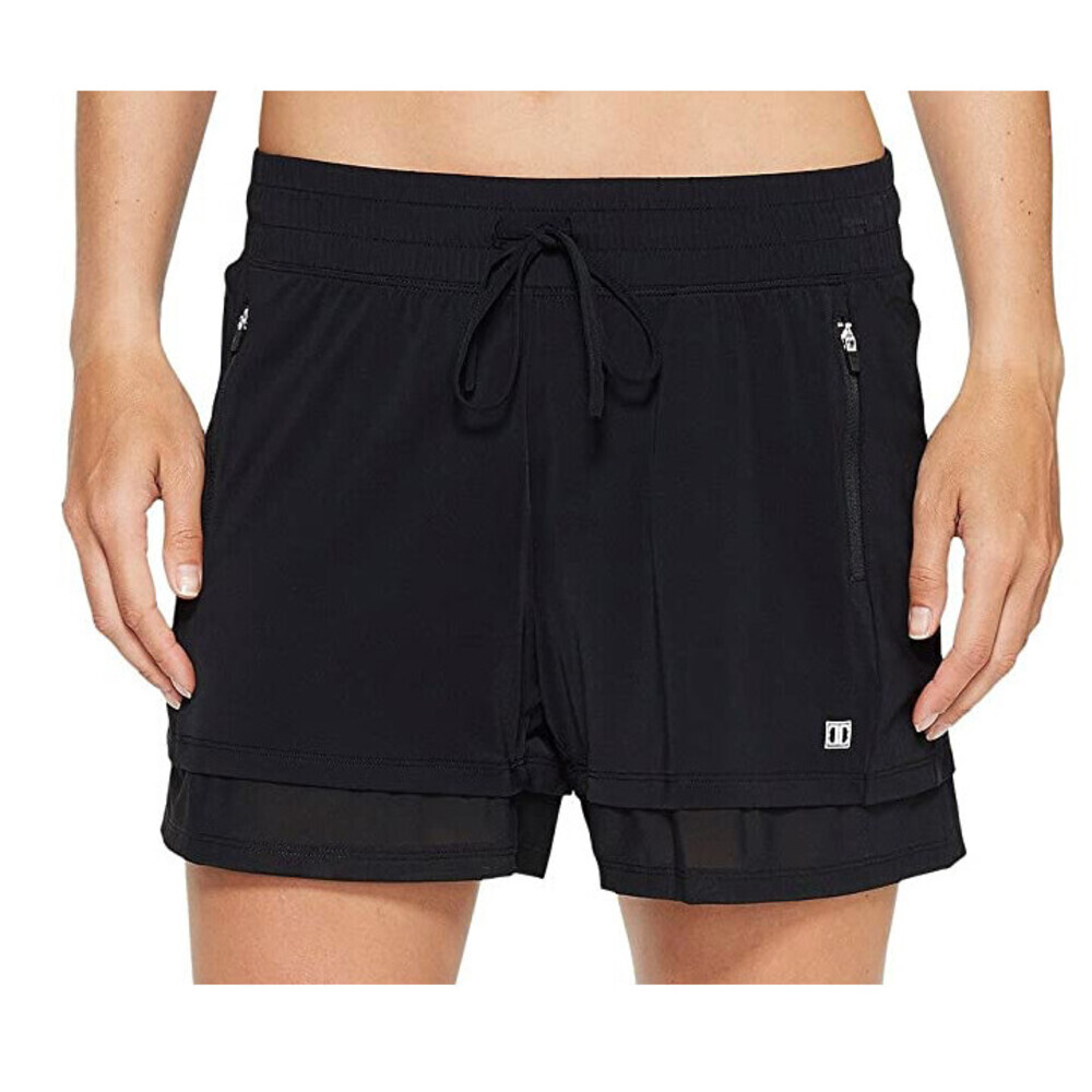 Ivanka Trump Women's Double Layered Mesh Short In Black Size S - Picture 2 of 6